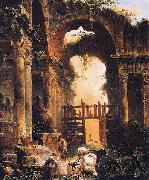 ROBERT, Hubert Roman Ruins oil painting on canvas